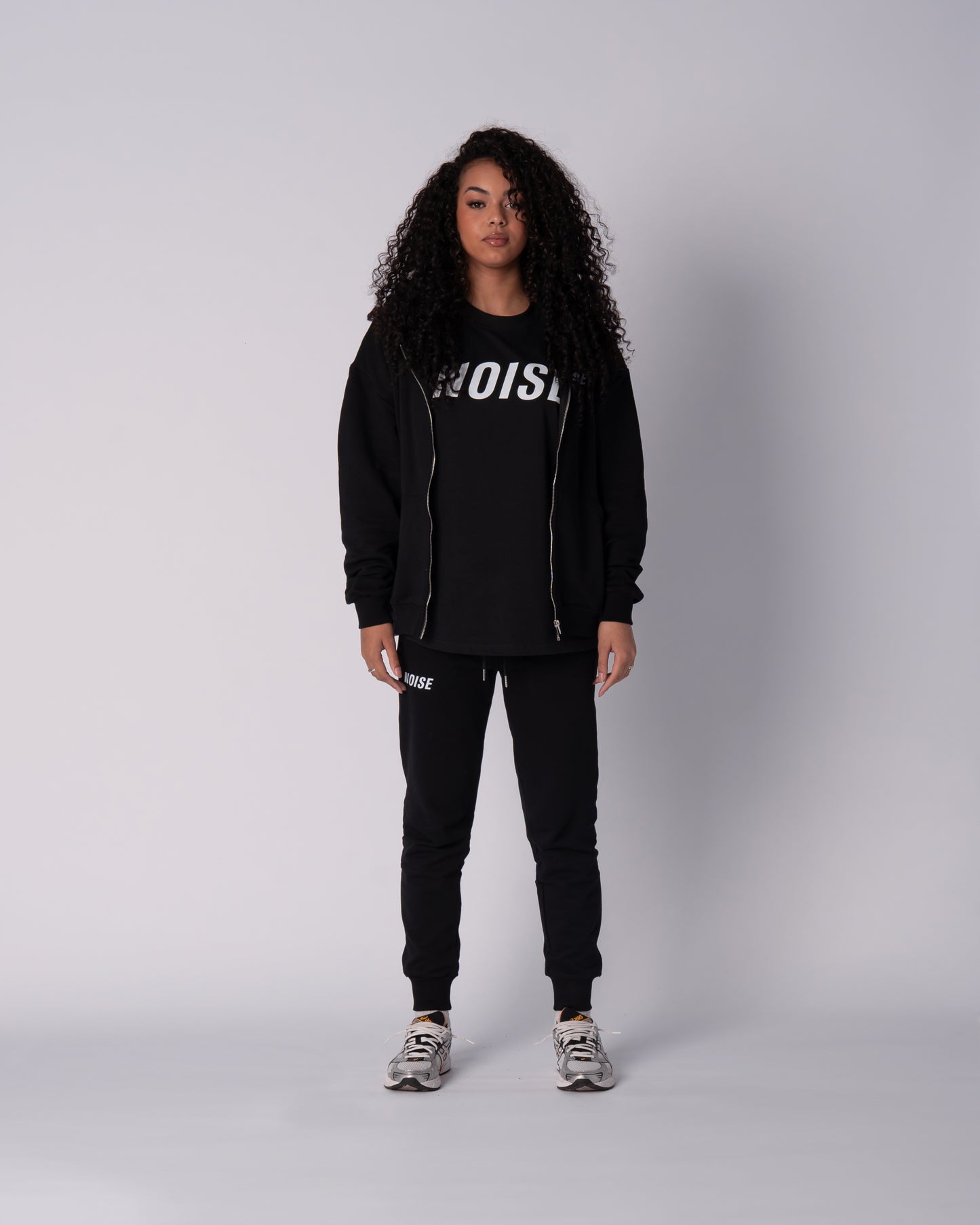 Oversized Noise Basic Tracksuit Black