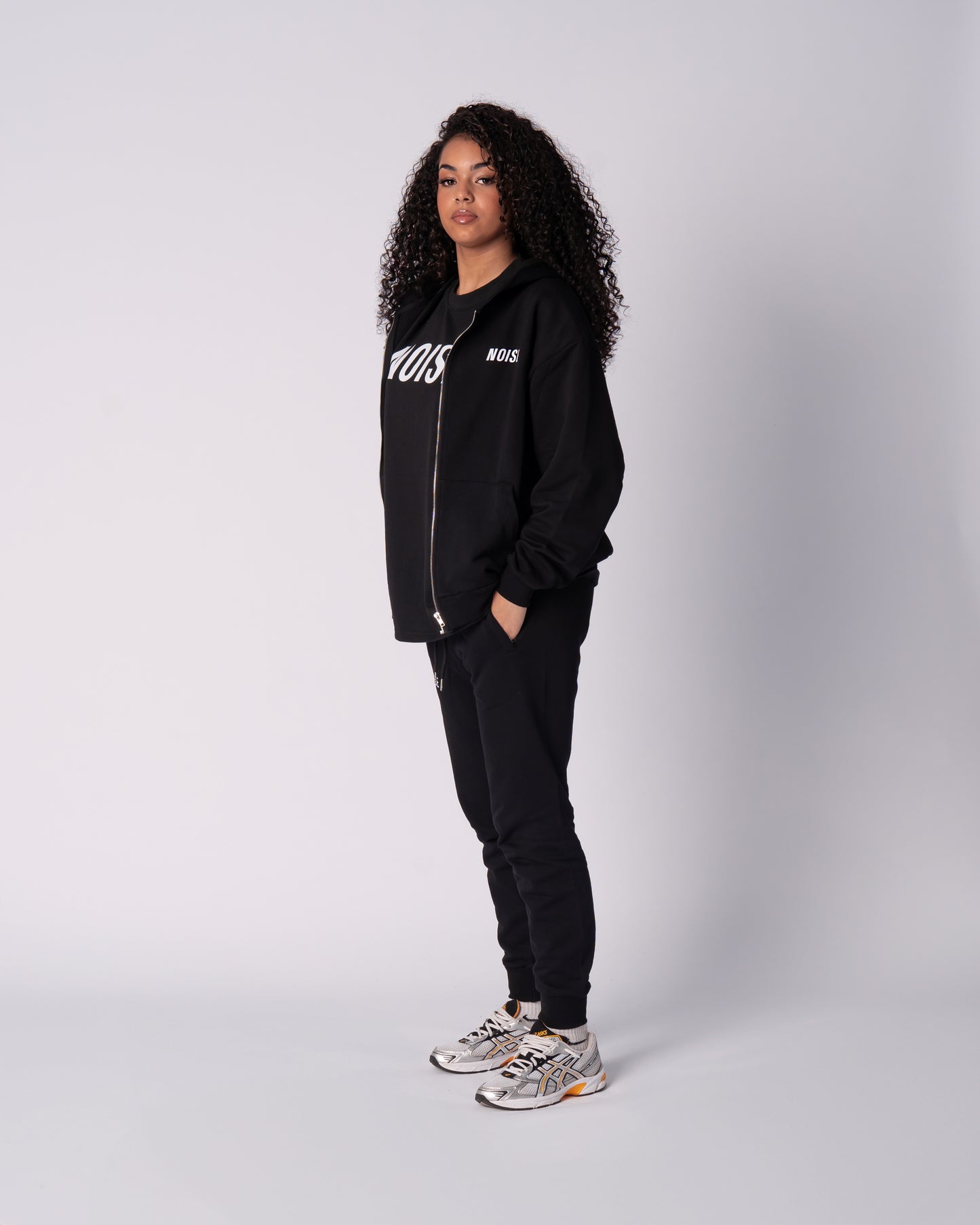 Oversized Noise Basic Tracksuit Black