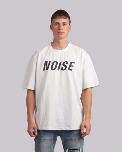 Oversized Noise Basic Tee White